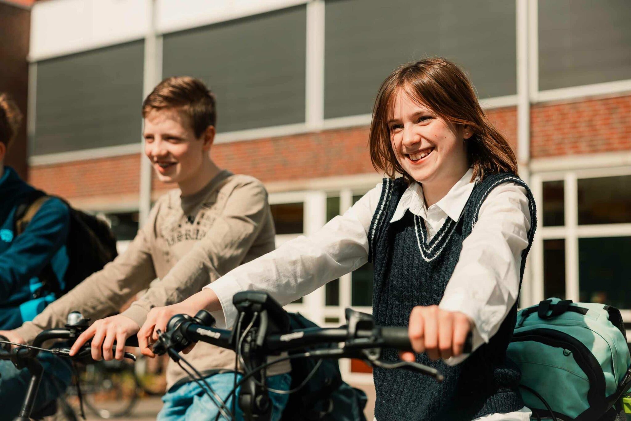 Fietsen naar school
